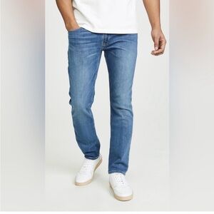 PAIGE Federal Slim Straight Jeans Mens Stretch Medium Wash Sz 32x34 NEW
